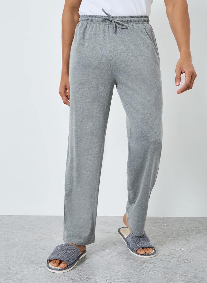 ستايلي طقم من 2 بنطال بيجاما قطن سادة - Image 2